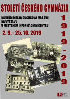 Výstava STOLETÍ ČESKÉHO GYMNÁZIA 1919-2019